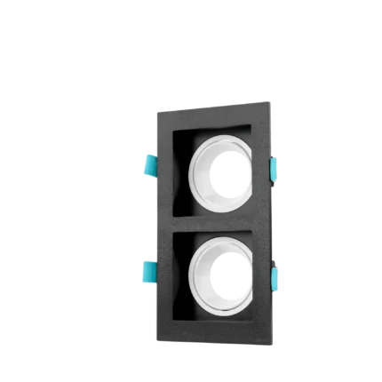 DOUBLE SQUARE SPOT LIGHT BLACK