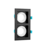 DOUBLE SQUARE SPOT LIGHT BLACK