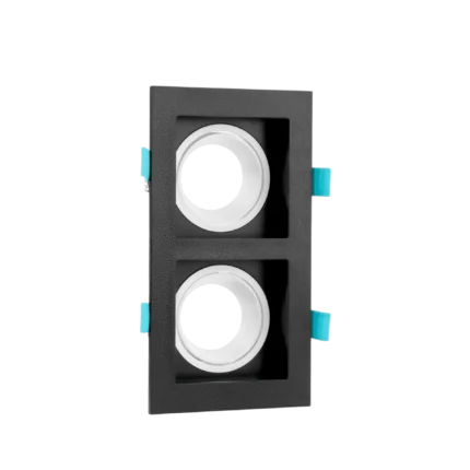 DOUBLE SQUARE SPOT LIGHT BLACK