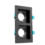 DOUBLE SQUARE SPOT LIGHT BLACK