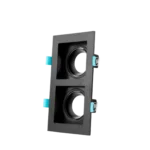 DOUBLE SQUARE SPOT LIGHT BLACK