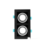 DOUBLE SQUARE SPOTLIGHT CHASSIS BLACK