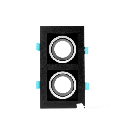 DOUBLE SQUARE SPOTLIGHT CHASSIS BLACK