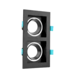 DOUBLE SQUARE SPOTLIGHT CHASSIS BLACK