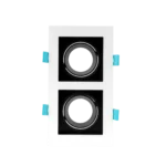DOUBLE SQUARE SPOTLIGHT CHASSIS WHITE