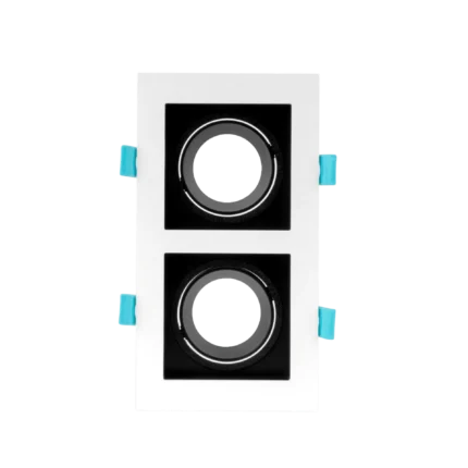 DOUBLE SQUARE SPOTLIGHT CHASSIS WHITE
