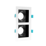 DOUBLE SQUARE SPOTLIGHT CHASSIS WHITE