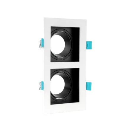 DOUBLE SQUARE SPOTLIGHT CHASSIS WHITE