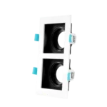 DOUBLE SQUARE SPOTLIGHT CHASSIS WHITE