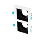 DOUBLE SQUARE SPOTLIGHT CHASSIS WHITE