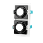 DOUBLE SQUARE SPOTLIGHT CHASSIS WHITE