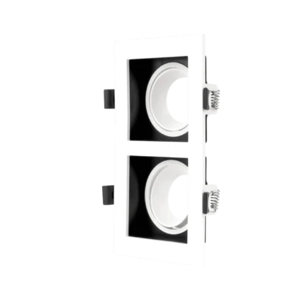 DOUBLE SQUARE SPOTLIGHT CHASSIS WHITE