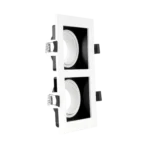 DOUBLE SQUARE SPOTLIGHT CHASSIS WHITE