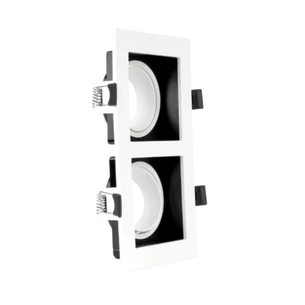 DOUBLE SQUARE SPOTLIGHT CHASSIS WHITE
