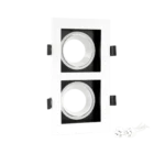 DOUBLE SQUARE SPOTLIGHT CHASSIS WHITE