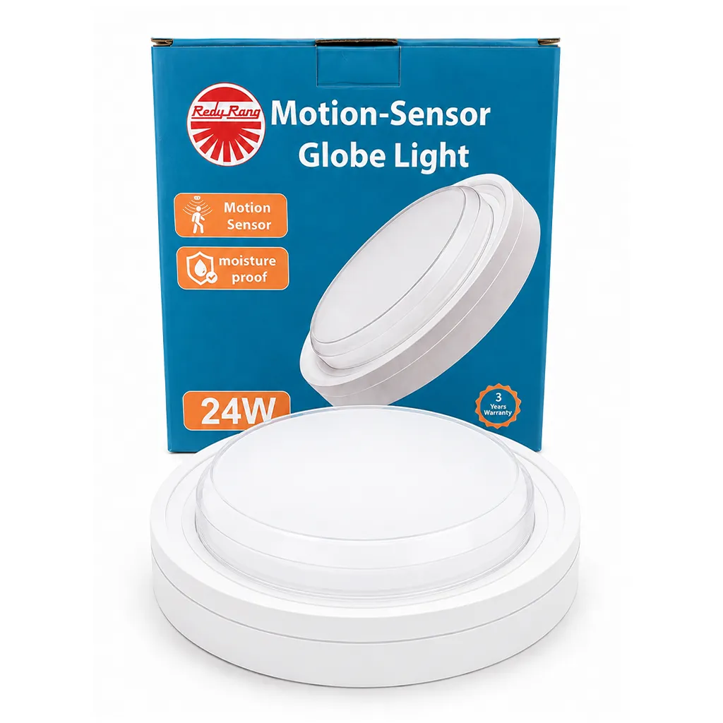 white_globe_result Motion-Sensor Globe Light 24W - White - Image 1